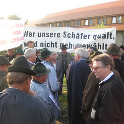 Demonstration in Helfta, 18.09.2009
